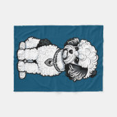 Bichon Frise Fleece Deken (Voorkant (Horizontaal))