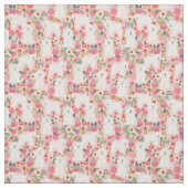 Bichon Frise  floraals roze Stof (Swatch)