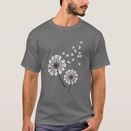 Bichon Frise Flower Fly Dandelion Funny Dog Lover T-shirt (Voorkant)