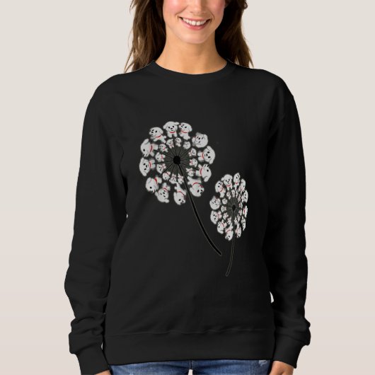 Bichon Frise Flower Fly Dandelion Funny Dog Trui (Voorkant)