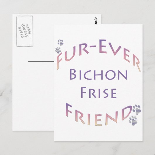 Bichon Frise Furever Briefkaart (Voorkant / Achterkant)