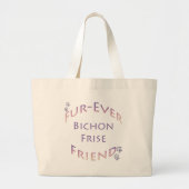Bichon Frise Furever Grote Tote Bag (Voorkant)