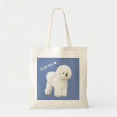 Bichon Frise geïllustreerde Canvas tas (Voorkant)