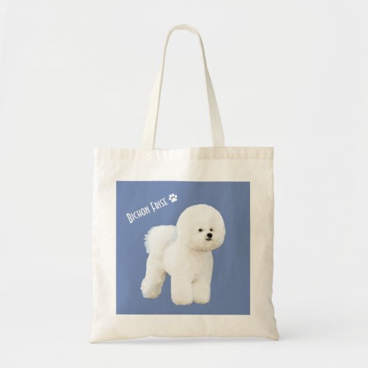 Bichon Frise geïllustreerde Canvas tas (Voorkant)