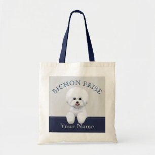 Bichon Frise geïllustreerde Canvas tas
