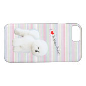 Bichon Frise geïllustreerde mobiele telefoondraagt Case-Mate iPhone Case (Achterkant (Horizontaal))