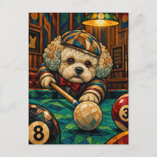 Bichon Frise, Geometrisch Mozaïek Briefkaart