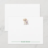 Bichon Frise gepersonaliseerde notitiekaarten Notitiekaartje (Voorkant / Achterkant)