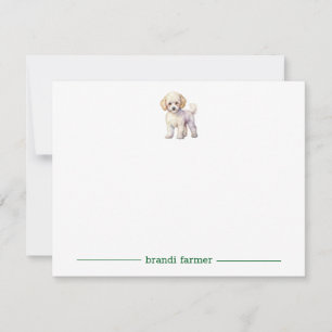 Bichon Frise gepersonaliseerde notitiekaarten Notitiekaartje