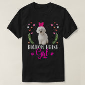 Bichon Frise Girl Funny Moederdag Women Puppy D T-shirt (Design voorkant)