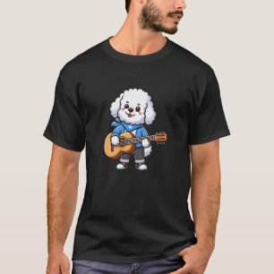 Bichon Frise Gitaar Hond Grappige Muziek T-shirt