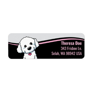 Bichon Frisé Golf adreslabel Etiket