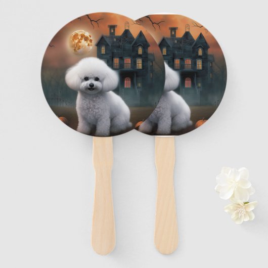 Bichon Frise Halloween eng  Handwaaier (Voorkant en achterkant)