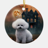 Bichon Frise Halloween eng  Keramisch Ornament (Voorkant)