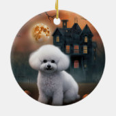 Bichon Frise Halloween eng  Keramisch Ornament (Achterkant)