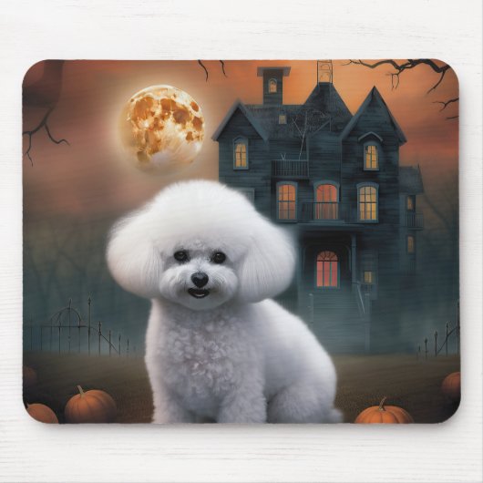 Bichon Frise Halloween eng  Muismat (Voorkant)