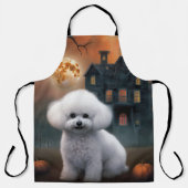 Bichon Frise Halloween Griezelen Schort (Voorkant)