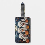 Bichon Frise Halloween Griezelig Bagagelabel (Achterkant verticaal)