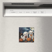 Bichon Frise Halloween Griezelig Magneet (Insitu (Vaatwasser))