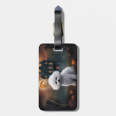 Bichon Frise Halloween Scary Bagagelabel (Achterkant verticaal)