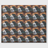 Bichon Frise Halloween Scary Cadeaupapier (Vlak)