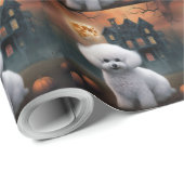 Bichon Frise Halloween Scary Cadeaupapier (Rol Hoek)