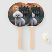 Bichon Frise Halloween Scary Handwaaier (Voorkant en achterkant)