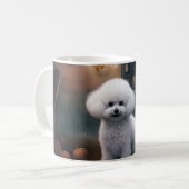 Bichon Frise Halloween Scary Koffiemok (Voorkant links)