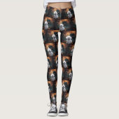 Bichon Frise Halloween Scary Leggings (Voorkant)