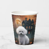 Bichon Frise Halloween Scary Papieren Bekers (Voorkant)