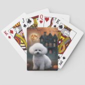 Bichon Frise Halloween Scary Pokerkaarten (Achterkant)