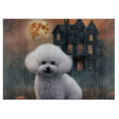 Bichon Frise Halloween Scary Snijplank (Voorkant)