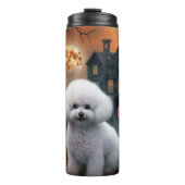 Bichon Frise Halloween Scary Thermosbeker (Voorkant)