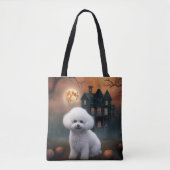 Bichon Frise Halloween Scary Tote Bag (Voorkant)