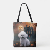 Bichon Frise Halloween Scary Tote Bag (Achterkant)