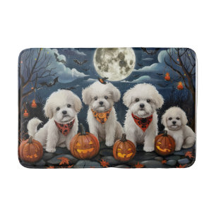 Bichon Frise Halloween Spooky Badmat
