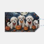 Bichon Frise Halloween Spooky Cadeaulabel (Voorkant (Horizontaal))