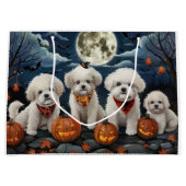 Bichon Frise Halloween Spooky Groot Cadeauzakje (Voorkant)