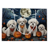 Bichon Frise Halloween Spooky Groot Cadeauzakje (Achterkant)