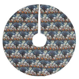 Bichon Frise Halloween Spooky Kerstboom Rok