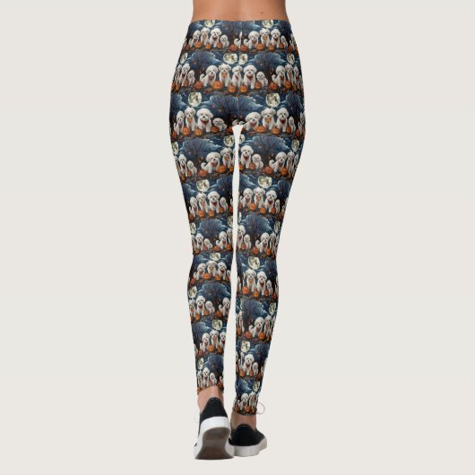 Bichon Frise Halloween Spooky Leggings (Achterkant)