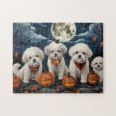 Bichon Frise Halloween Spooky Legpuzzel (Horizontaal)