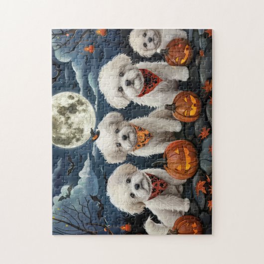 Bichon Frise Halloween Spooky Legpuzzel (Verticaal)