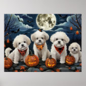 Bichon Frise Halloween Spooky Poster (Voorkant)