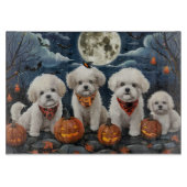 Bichon Frise Halloween Spooky Snijplank (Voorkant)