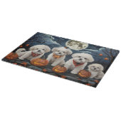 Bichon Frise Halloween Spooky Snijplank (Hoek)