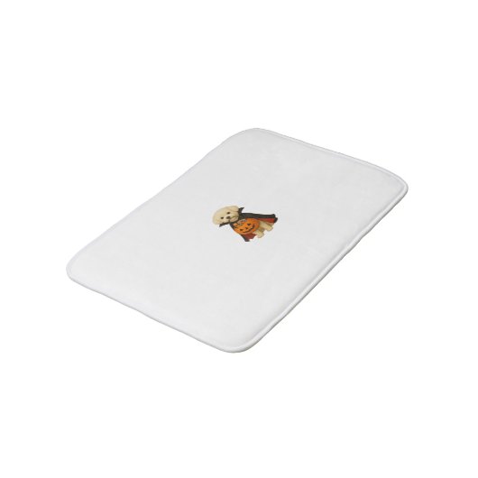 Bichon Frisé Halloween Vampire Pup met Pumpkin Ba Badmat (Gekanteld)