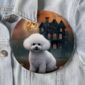 Bichon Frise Halloween Verschrikkelijk Ronde Button 6,0 Cm (In situ)