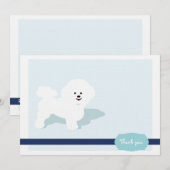 Bichon Frise Hartelijk dank Bedankkaart (Voorkant / Achterkant)