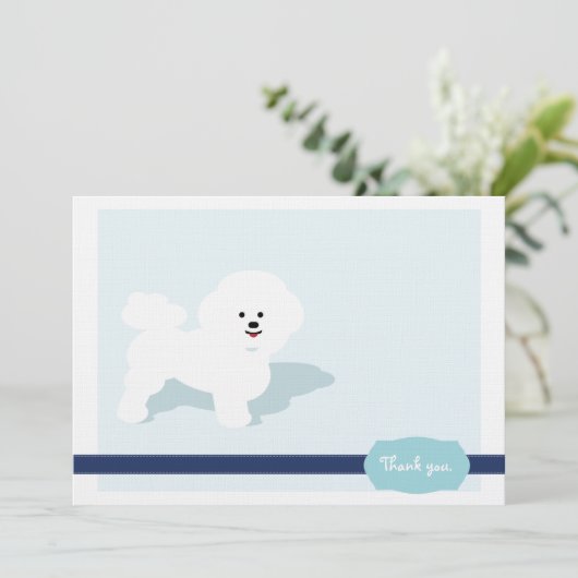 Bichon Frise Hartelijk dank Bedankkaart (Staand voorkant)